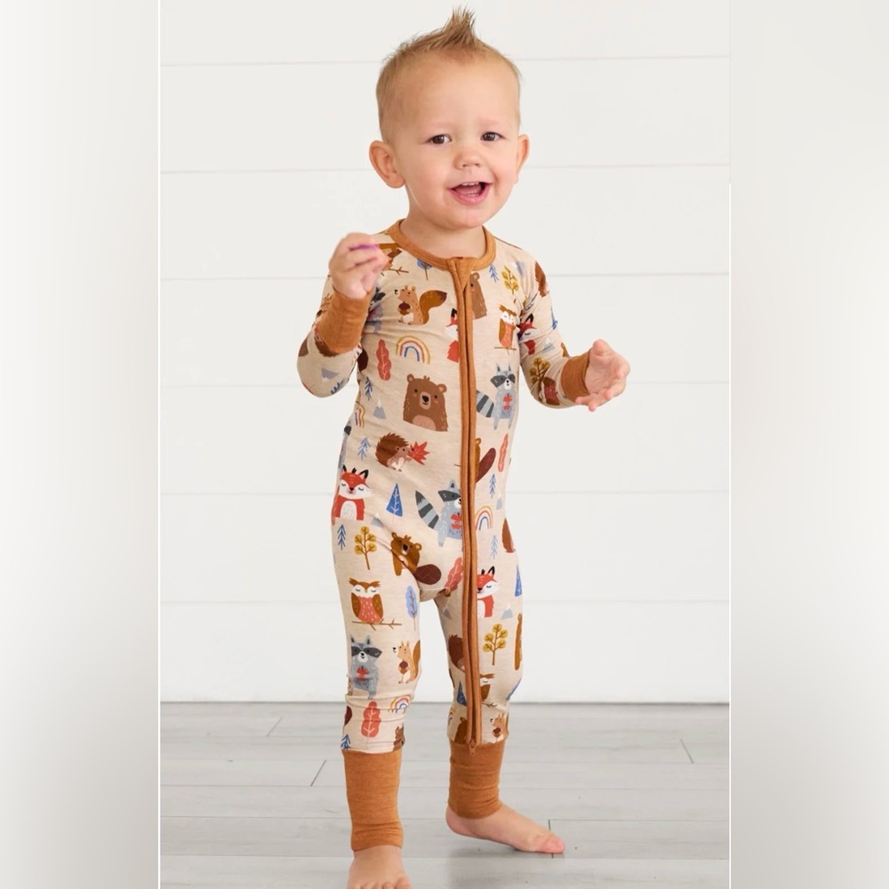Little Sleepies Woodland Animal Print Footie
